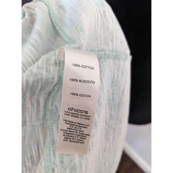 NWT Chico's Medallion Galore Blue Floral‎ Open-Front Knit Jacket - Size 2 (L/12) - Picture 10 of 12